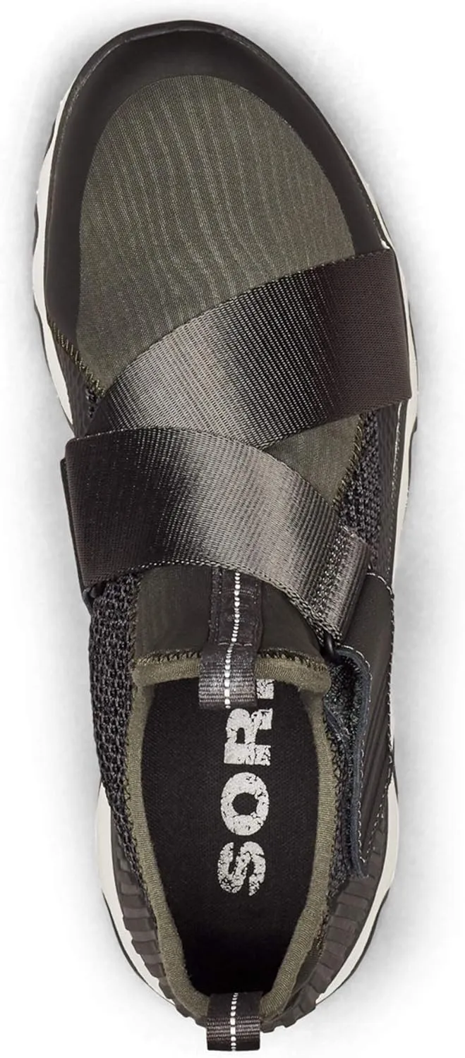SOREL - Women’s Kinetic Sneak, Knit Sneaker with Scalloped Sole and Stretch Straps