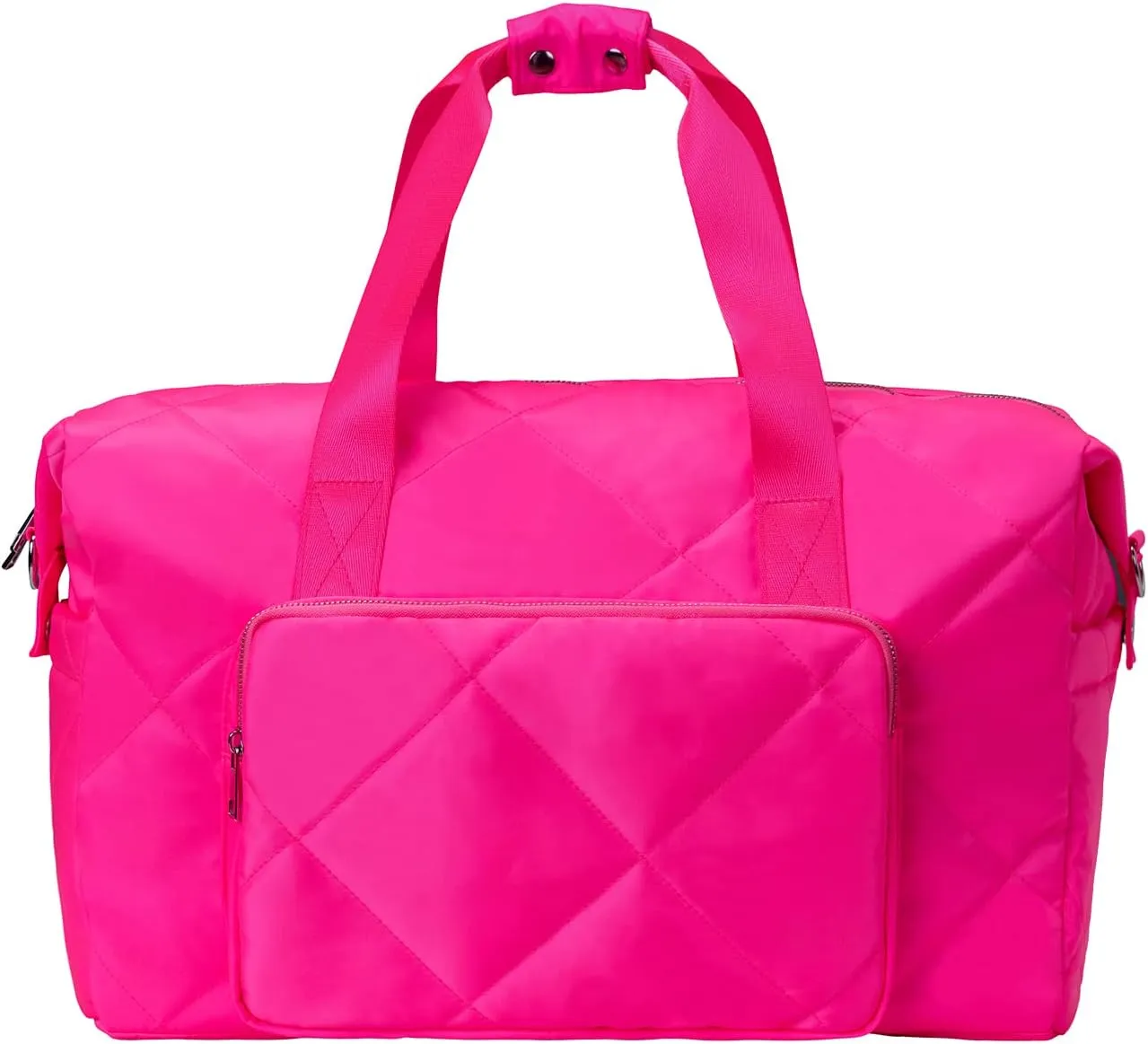 Sports Tote Gym Bag for Women, Travel Duffel Bag, Shoulder Weekender Overnight Bag for Women Girls Travel, Gym, Yoga (Hot Pink)