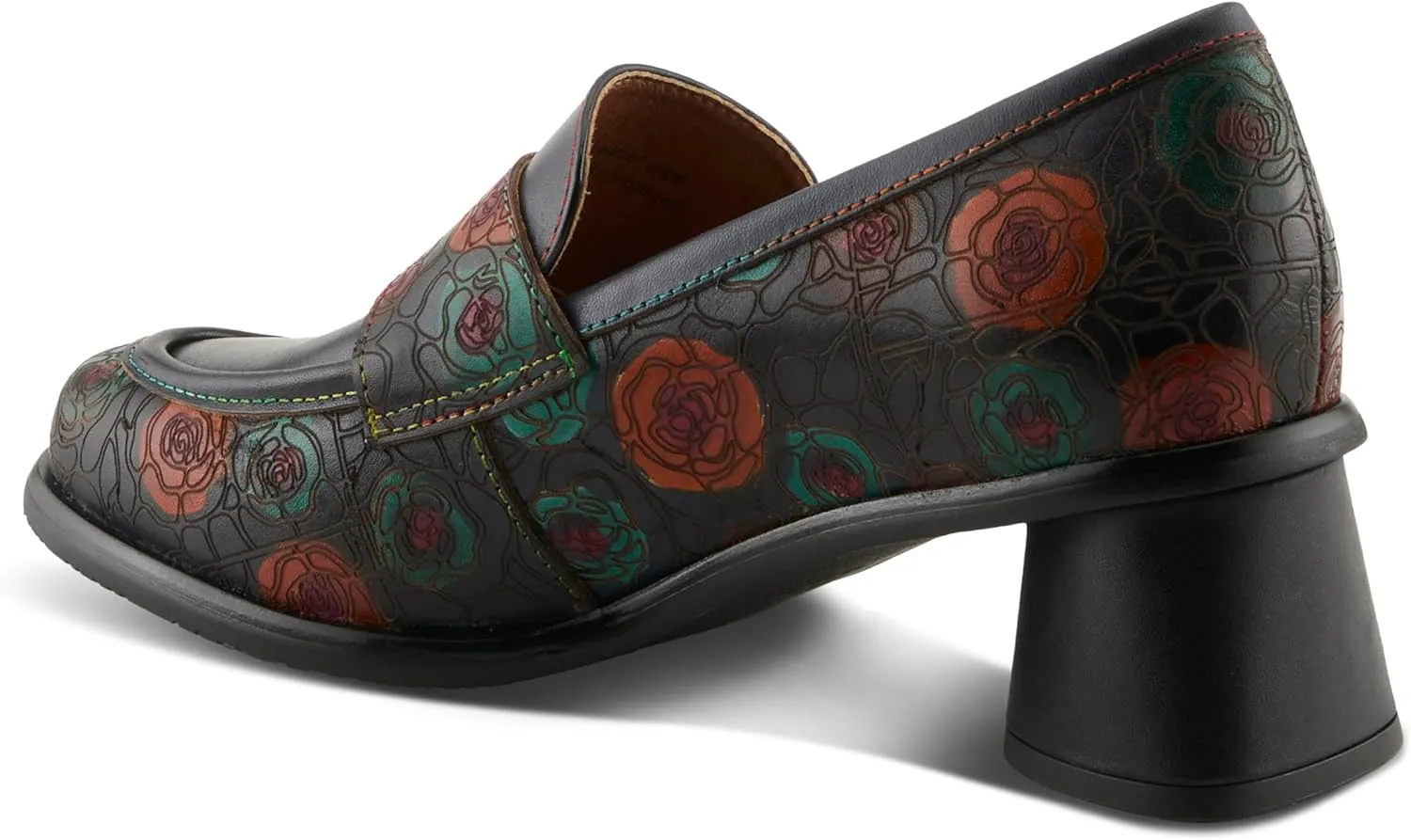 Spring Step L'Artiste Rivoire Women's Floral Loafer - Handpainted Flowers, Artisanal & Comfortable Slip-On Shoes
