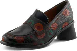 Spring Step L'Artiste Rivoire Women's Floral Loafer - Handpainted Flowers, Artisanal & Comfortable Slip-On Shoes