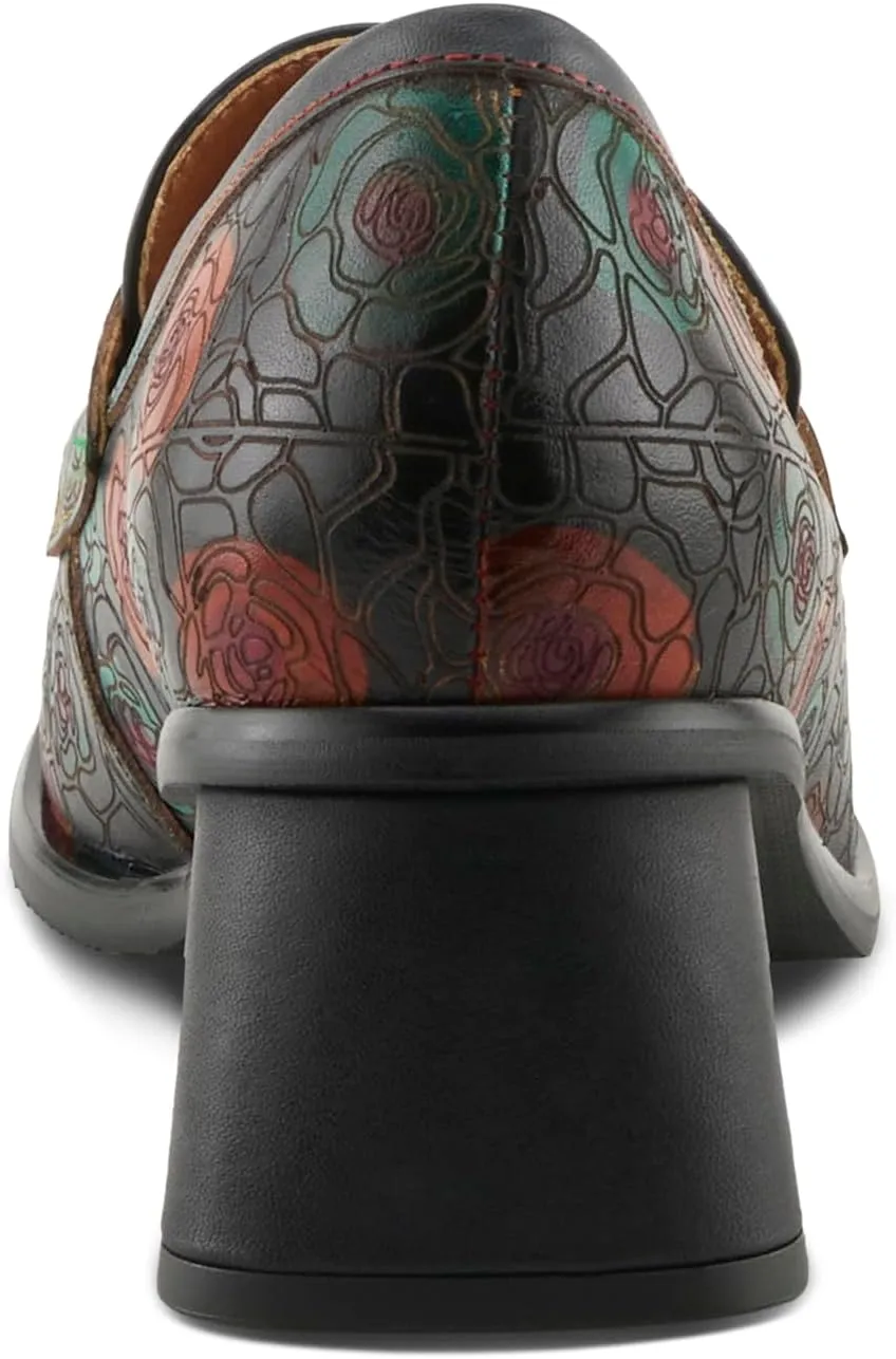 Spring Step L'Artiste Rivoire Women's Floral Loafer - Handpainted Flowers, Artisanal & Comfortable Slip-On Shoes