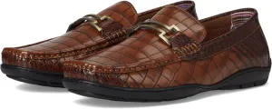 Stacy Adams Men's Embrey Moc Toe Driver Loafer, Cognac, 12