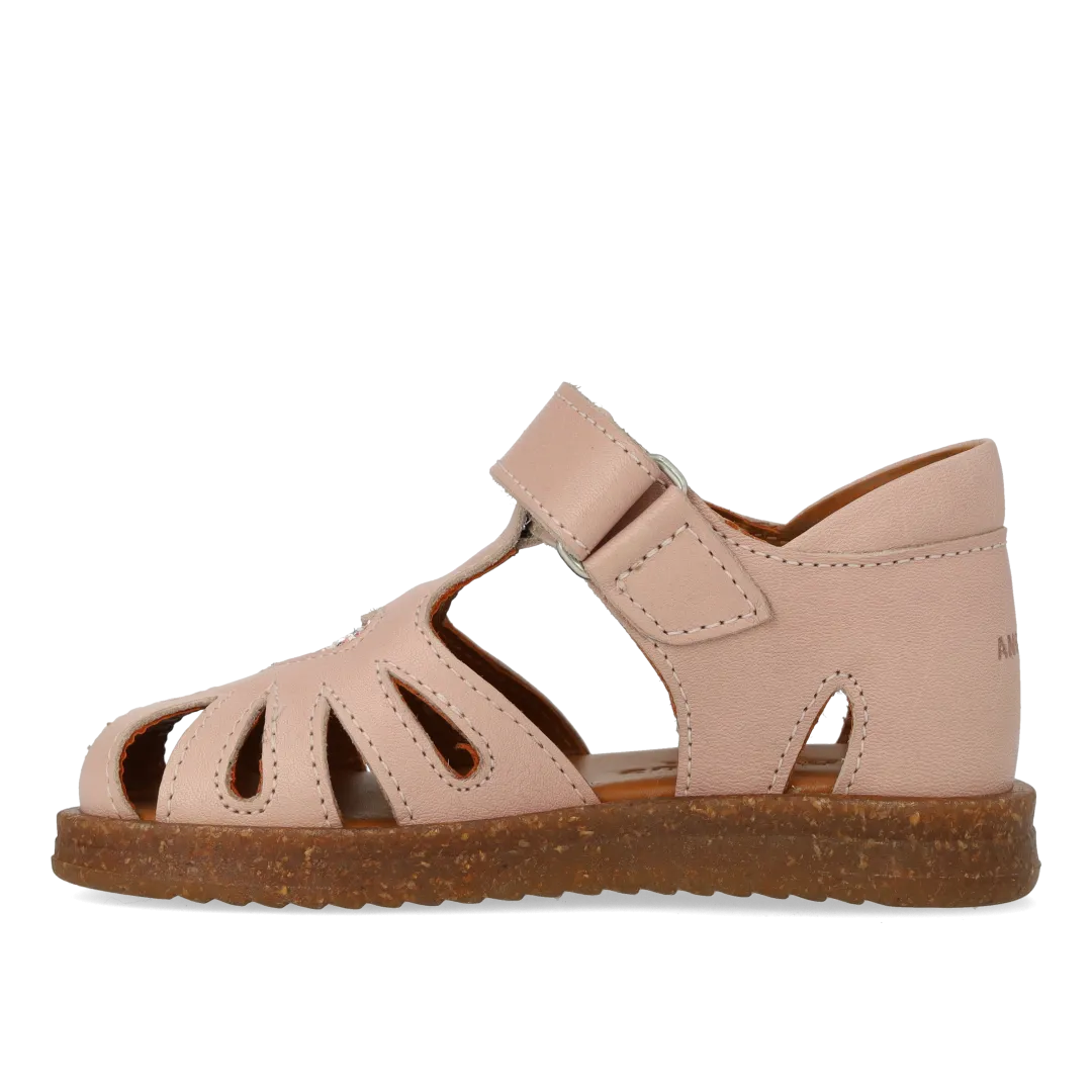 Starter sandal with sparkling glitter hear
