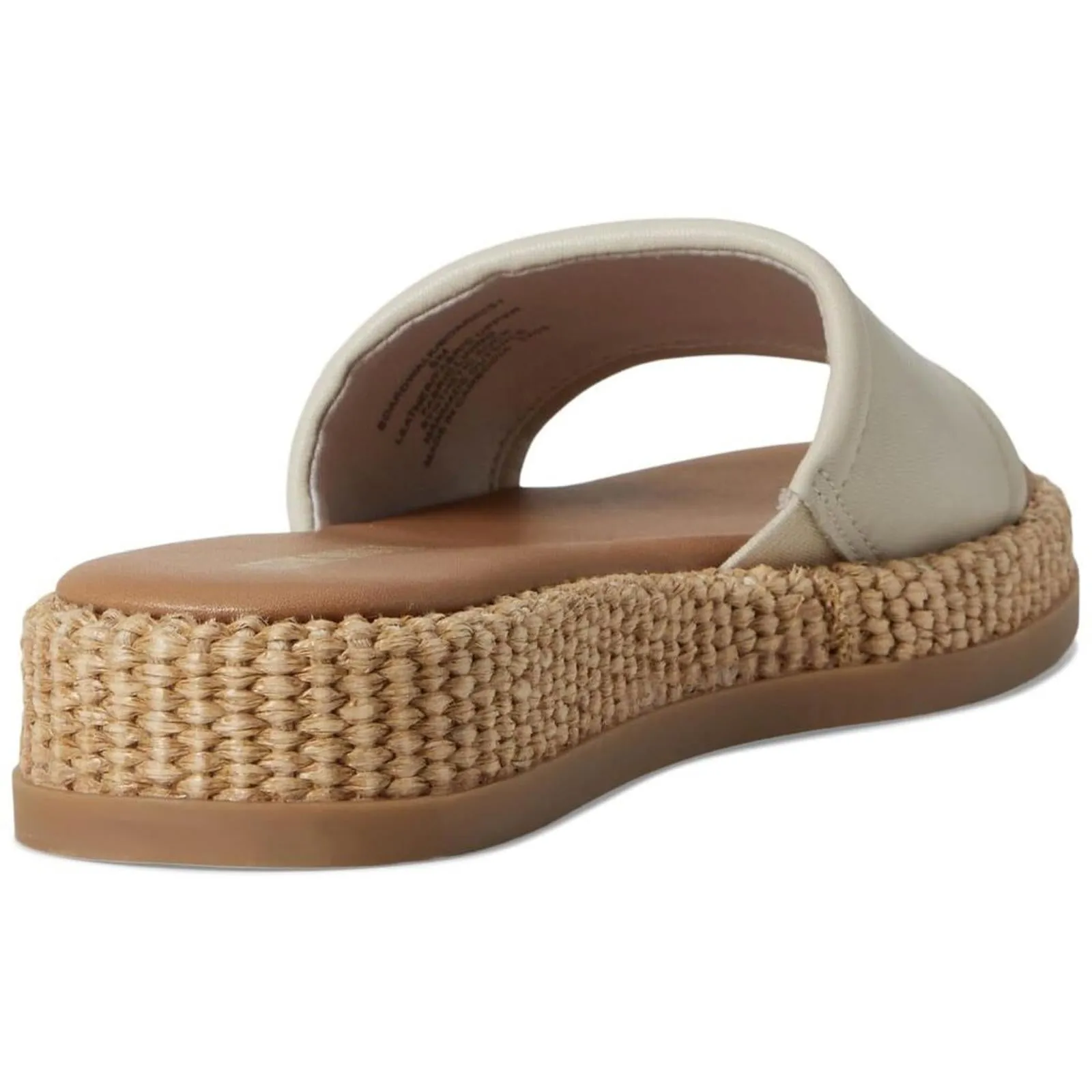 Steve Madden Boardwalk Bone Leather Slide Sandals