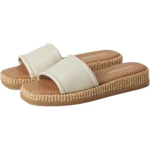 Steve Madden Boardwalk Bone Leather Slide Sandals