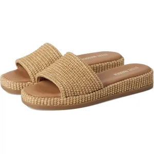 Steve Madden Shoes Boardwalk Natural Raffia Slide Sandals