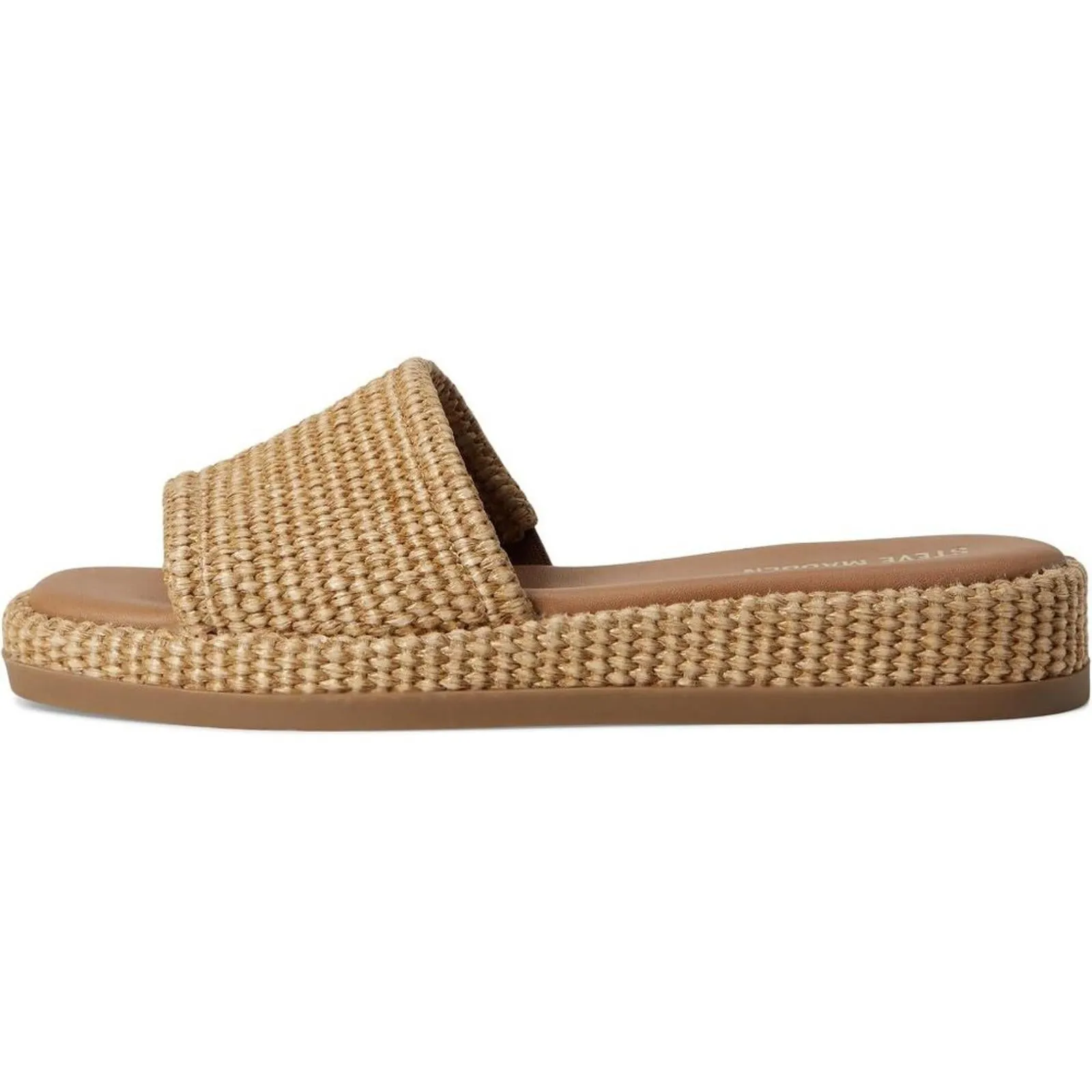 Steve Madden Shoes Boardwalk Natural Raffia Slide Sandals