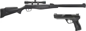Stoeger S4000-E Airgun & XP4 Pistol Combo - .177 Caliber - Black Synthetic with Fiber-Optic Sights and 4 x 32 Scope