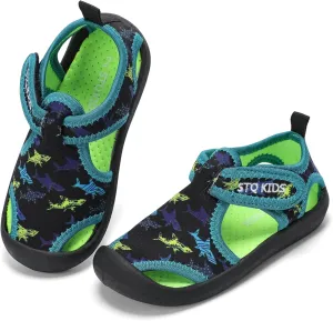 STQ Boys Girls Water Shoes Quick-Dry Slip on Beach Swim Pool Sandals(Toddler/Little Kid)