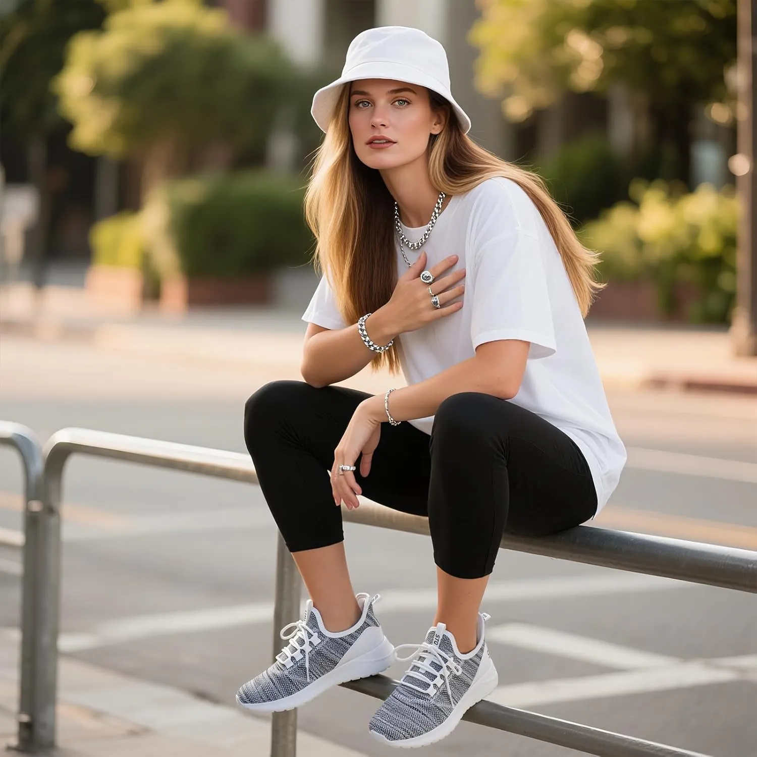 STQ Womens Slip On Sneakers Tennis Walking Orthopedic Shoes Breathable Athletic Gym Workout Cross Training Sneakers