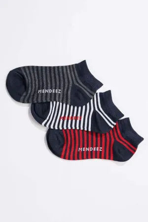 Strippy Ankle Socks - Pack of 3