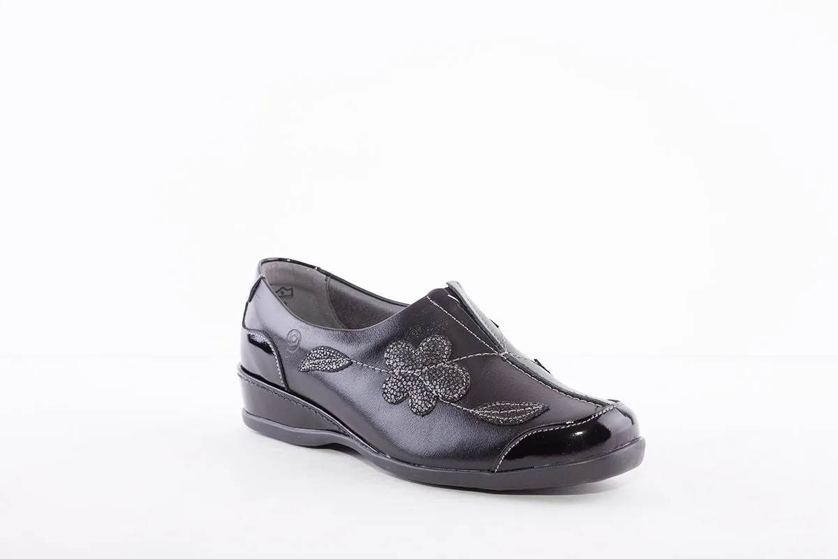 SUAVE - ANNUAL SLIP ON COMFORT SHOE - BLACK