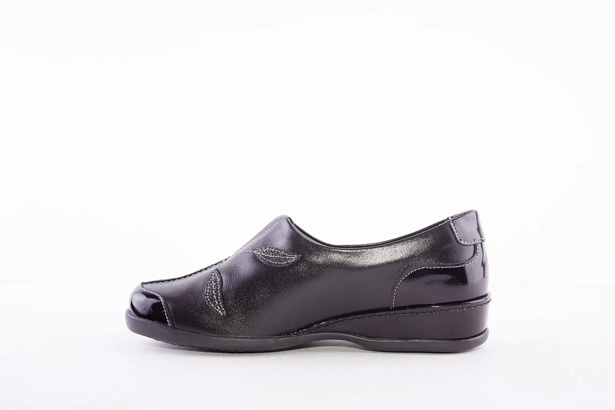 SUAVE - ANNUAL SLIP ON COMFORT SHOE - BLACK
