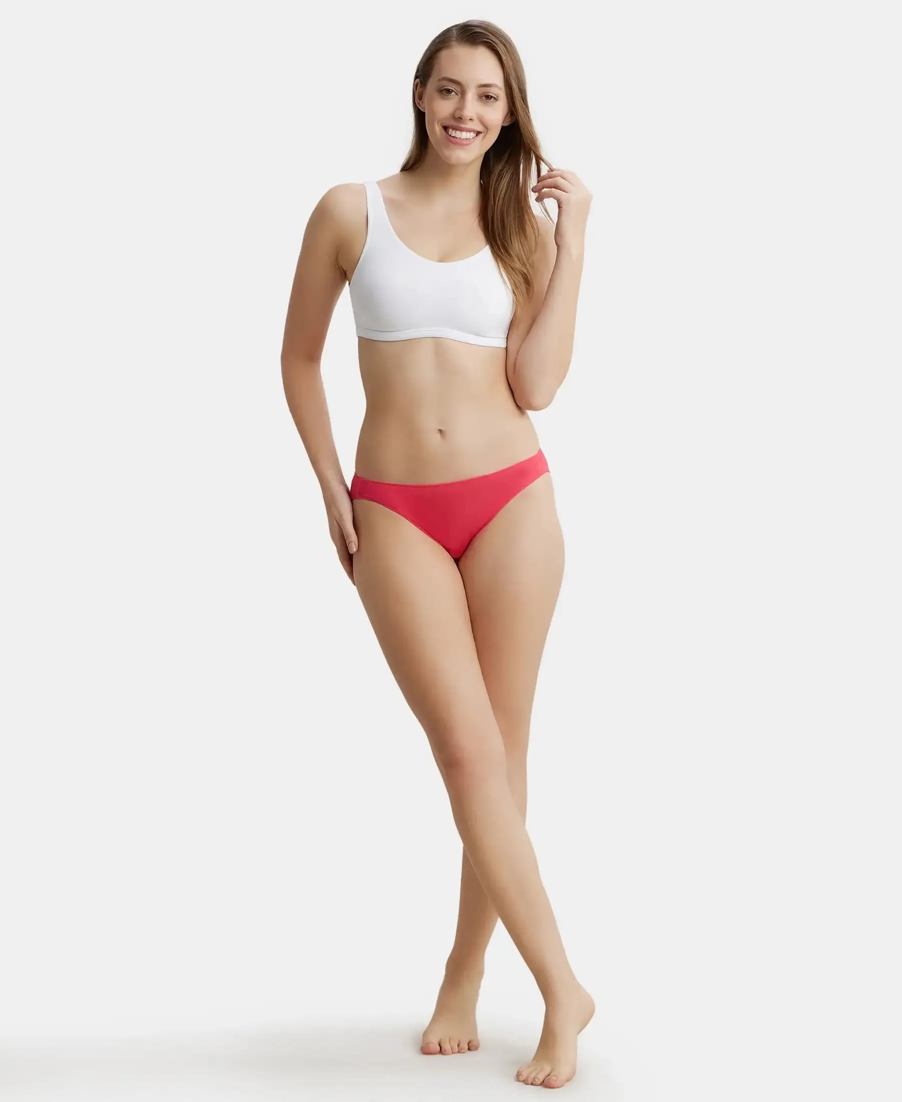 Super Combed Cotton Elastane Stretch Slip On Lounge Bra With StayFresh Treatment - White