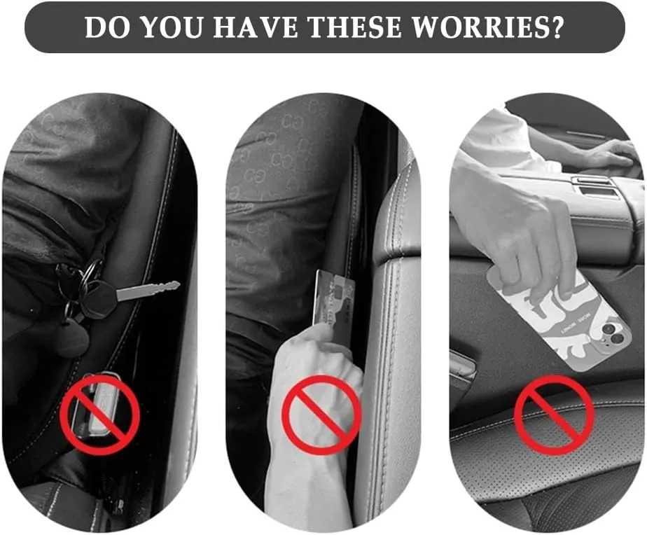 Super Flexible Car Seat Gap Filler,Durable Car Organizer Between Seats for Tightly Filling Seat Gaps,Universal CCar Side Seat Gap Filler CCar Accessories for Women & Men (Beige/2PCS)…