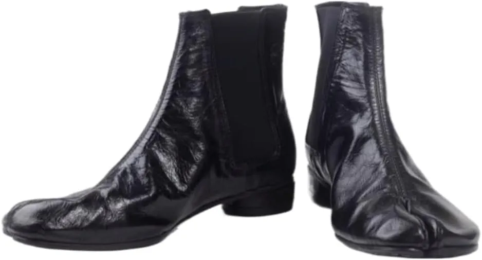 Tabi Boots Chelsea Split Toe Shoes Leather Slip On Women Non Slip Breathable Booties Cute Emo Goth Grunge Y2K Kawaii Fashion Trendy Elegant Dressy Streetwear Parties Spring Summer Fall Outdoors Rave