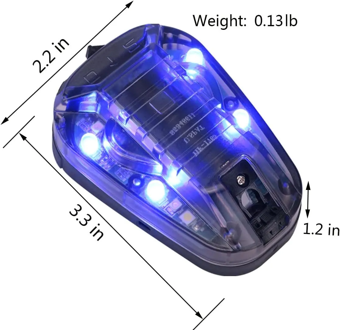 Tactical Helmet Light - Survival Signal & Military ID Light with IR & Visible LED Helmet Strobe for Outdoor Sports
