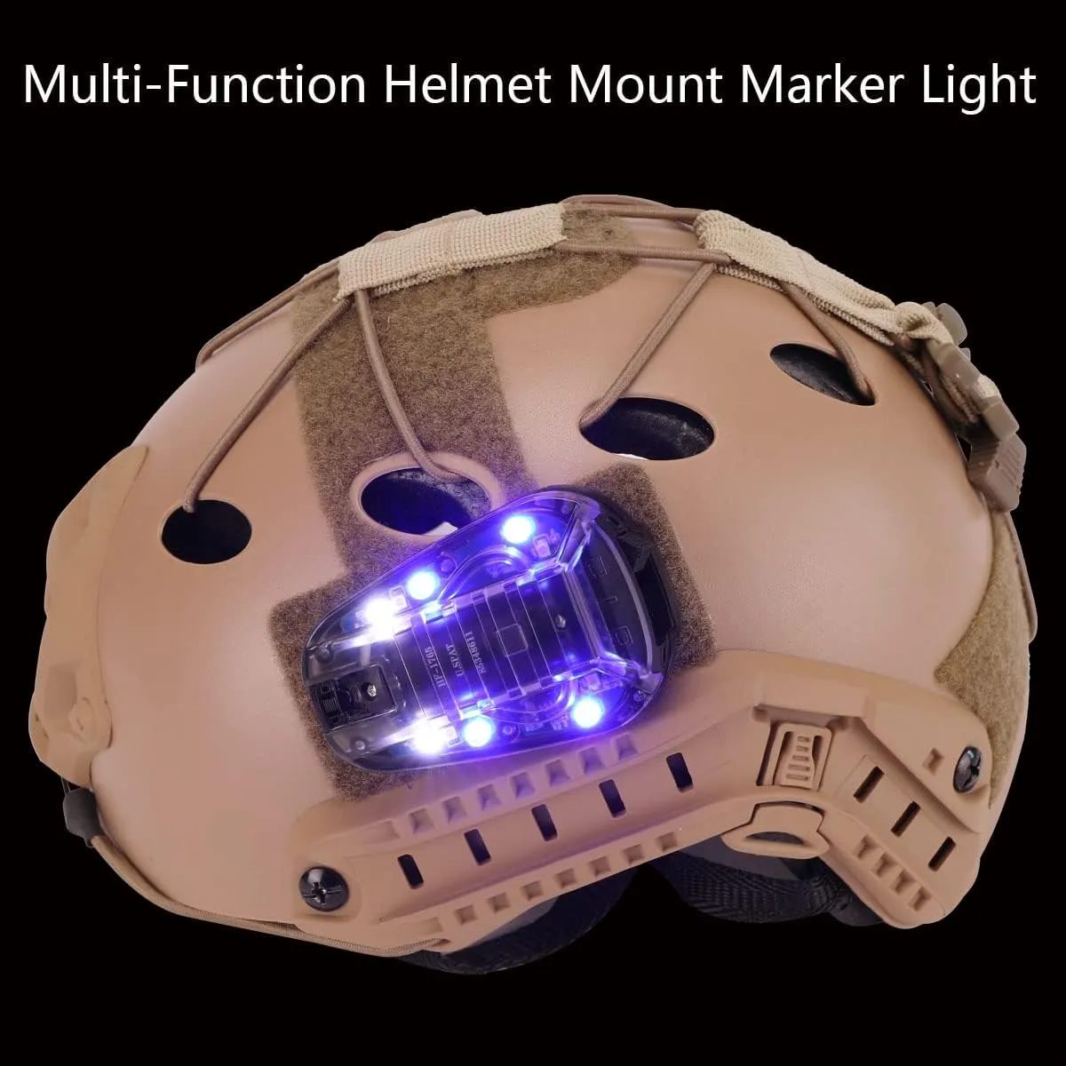 Tactical Helmet Light - Survival Signal & Military ID Light with IR & Visible LED Helmet Strobe for Outdoor Sports