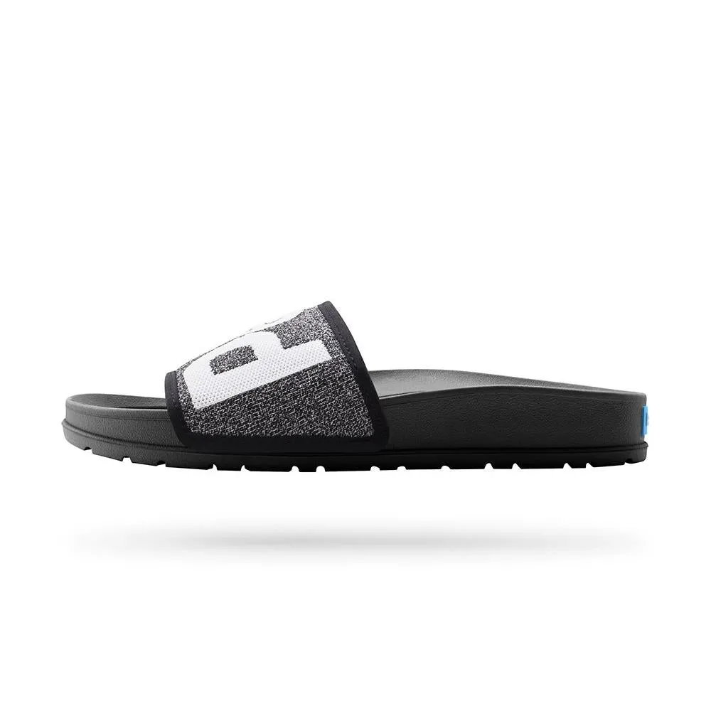 The Lennon Knit Slide (Heather Black)