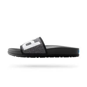 The Lennon Knit Slide (Heather Black)