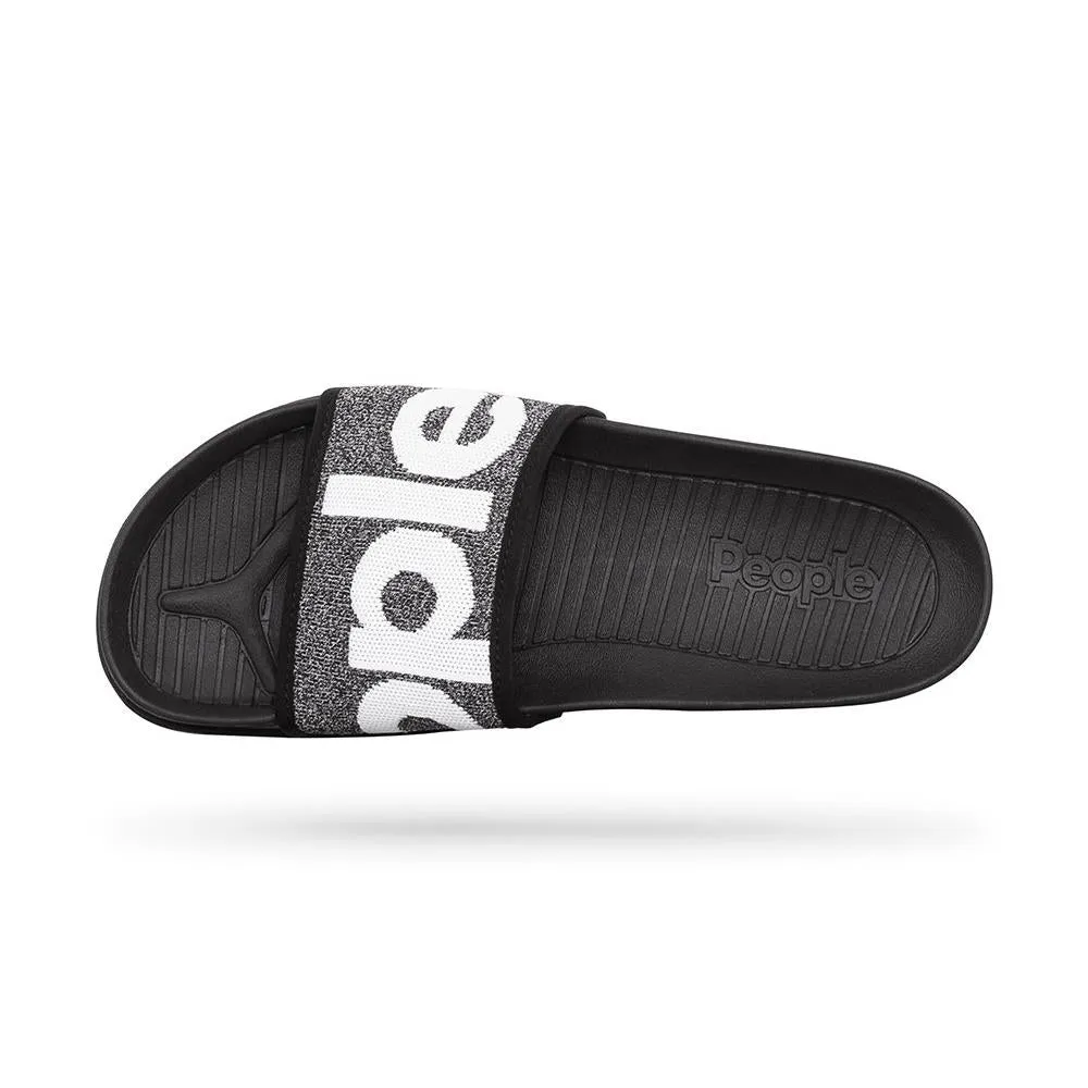 The Lennon Knit Slide (Heather Black)