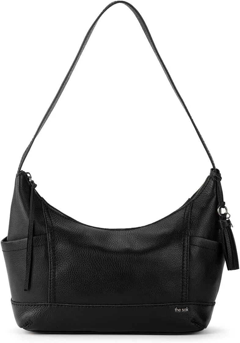 The Sak womens Kendra Hobo Bag in Leather Timeless Elevated Silhouette Soft Supple Handcrafted Sustainably, Black Ii, One Size US