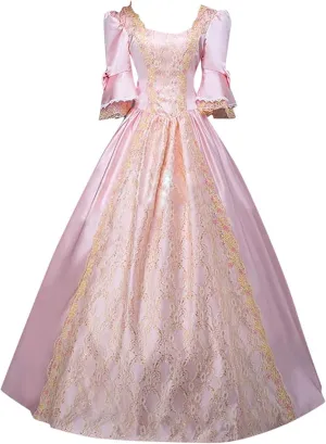 TIMIFIS Victorian Ball Gowns for Women Plus Size Vintage Lolita Dress Renaissance Medieval Princess Fairy Halloween Dress