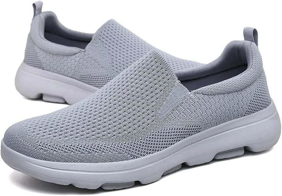 TIOSEBON Men's Mesh Slip On Walking Shoes Loafers-Work Drving Tennis Shoes
