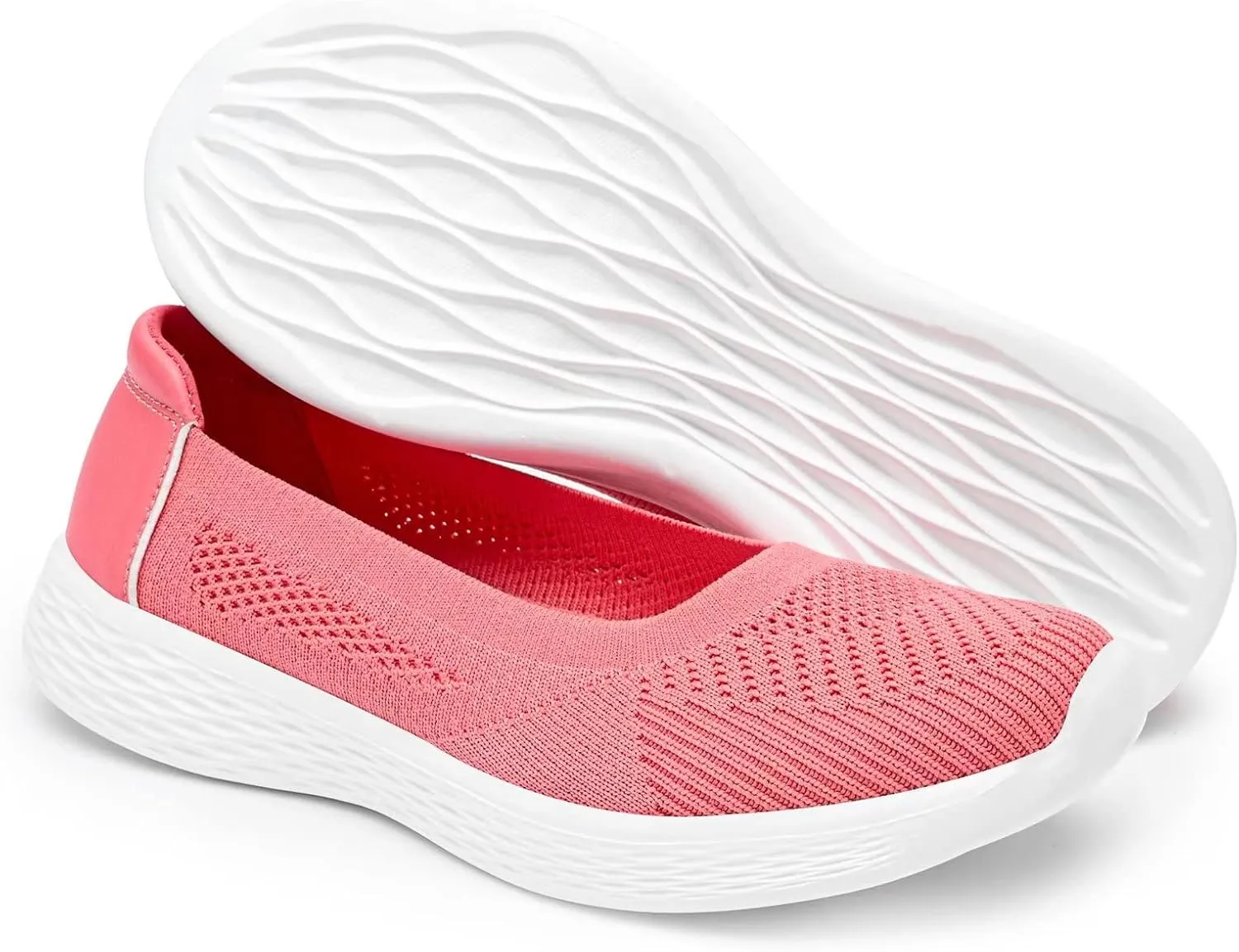 TIOSEBON Women's Comfortable Loafer Flat Foam Mesh Slip-On Walking Shoes