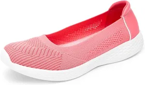 TIOSEBON Women's Comfortable Loafer Flat Foam Mesh Slip-On Walking Shoes