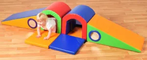 Toddler Double Slide Soft Play Set