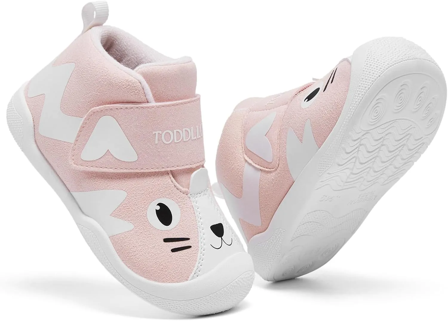 Toddler Shoes for Girls Walking Warm Soft Non-Slip High-Top Sneaker