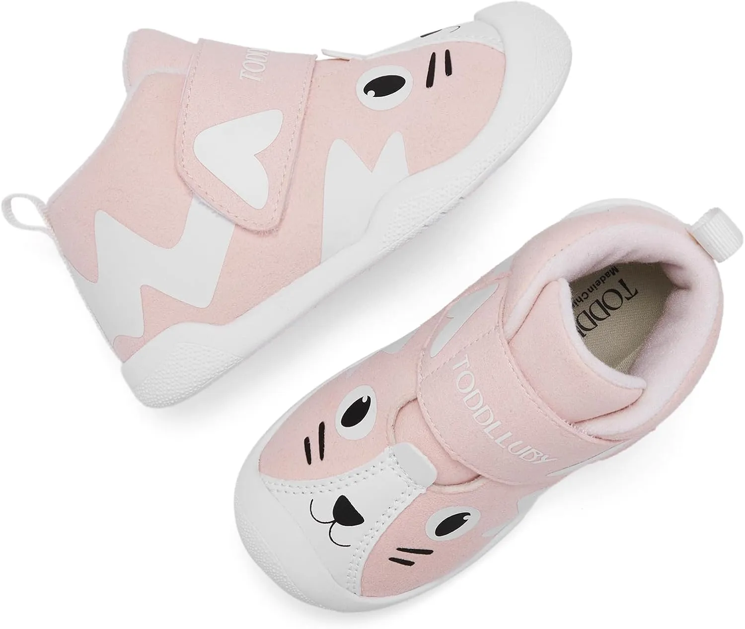 Toddler Shoes for Girls Walking Warm Soft Non-Slip High-Top Sneaker