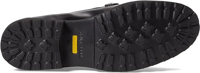 Toe Cole Slip Leather Classic Haan On Diverse collection Chain Loafers Black Geneva Rounded All-in-one solution