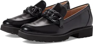 Toe Cole Slip Leather Classic Haan On Diverse collection Chain Loafers Black Geneva Rounded All-in-one solution