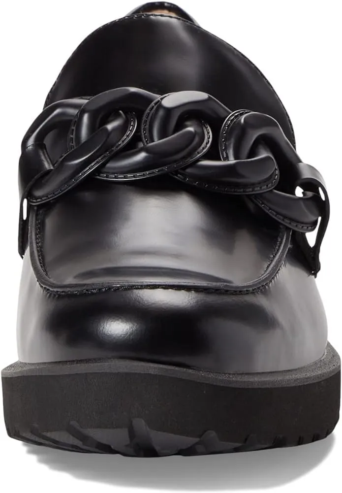 Toe Cole Slip Leather Classic Haan On Diverse collection Chain Loafers Black Geneva Rounded All-in-one solution