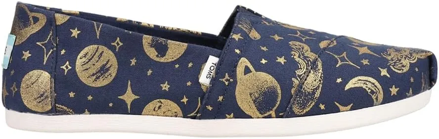 TOMS Womens Alpargata Graphic Slip On Flats Casual - Blue