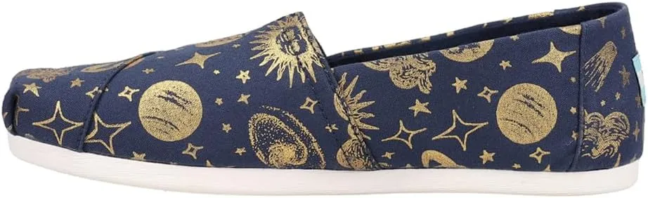 TOMS Womens Alpargata Graphic Slip On Flats Casual - Blue