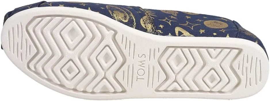 TOMS Womens Alpargata Graphic Slip On Flats Casual - Blue
