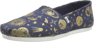 TOMS Womens Alpargata Graphic Slip On Flats Casual - Blue
