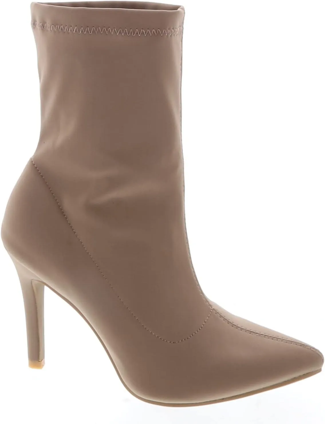 TOP Moda Women's Sexy Pointed Toe Ankle Boots Stiletto Heels Stretch Booties