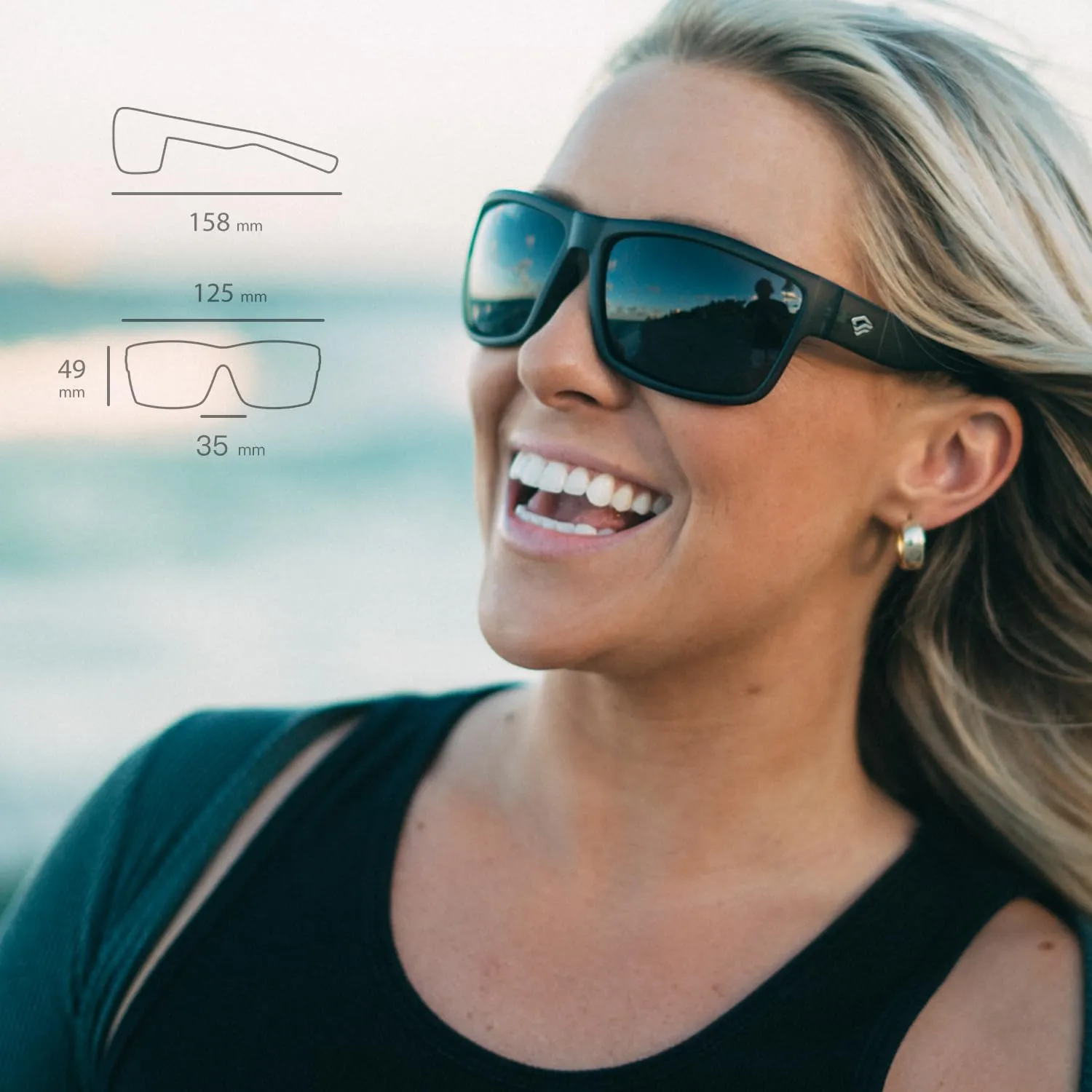 TOREGE Sports Polarized Sunglasses for Men Women Flexible Frame Cycling Running Driving Fishing Mountaineering TR24