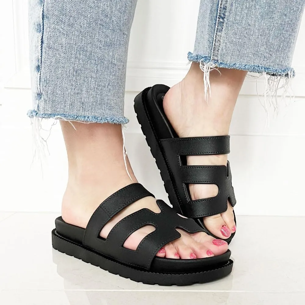 TRENDSUP Gino-24 Comfortable Flat Sandals for Women