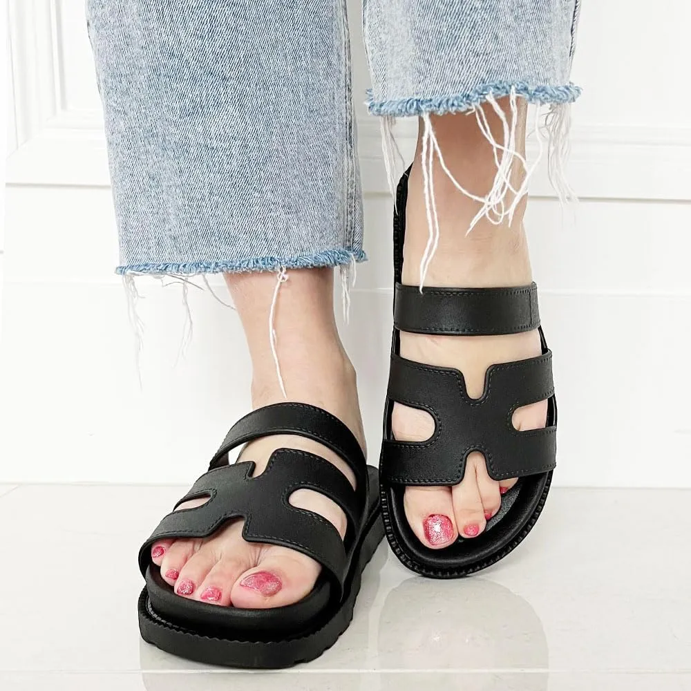 TRENDSUP Gino-24 Comfortable Flat Sandals for Women