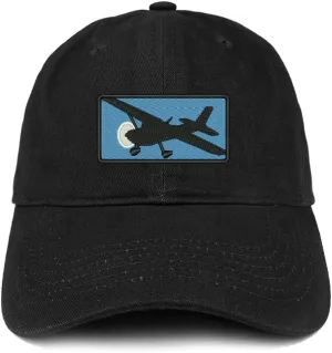 Trendy Apparel Shop Aircraft Embroidered Unstructured Cotton Dad Hat