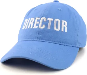 Trendy Apparel Shop Director Embroidered Soft Cotton Low Profile Dad Hat Baseball Cap