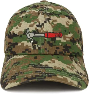 Trendy Apparel Shop Hammer Tool Embroidered Cotton Unstructured Dad Hat