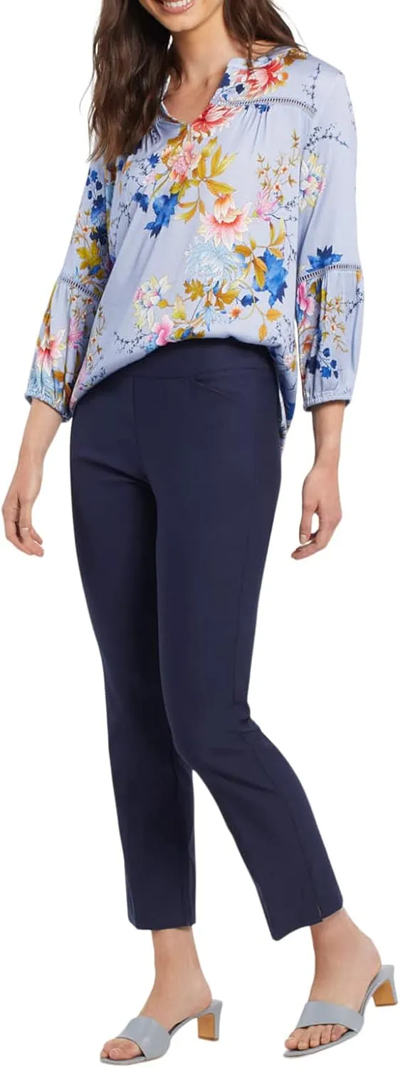 Tribal Women's Performance Stretch Pull on Slimming Ankle Pants
