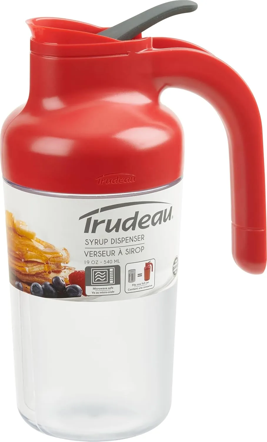 Trudeau, 19oz, Red Syrup Dispenser