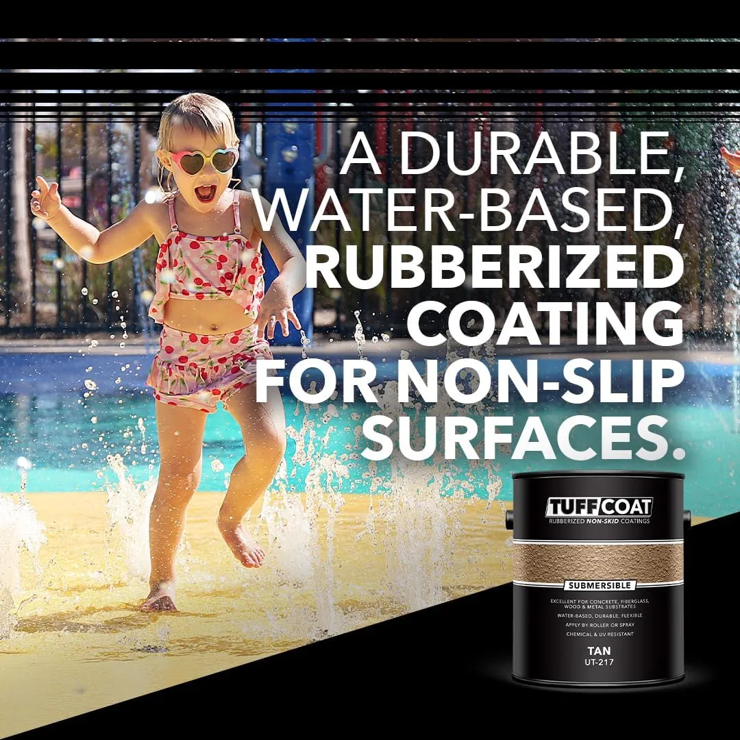 Tuff Coat UT-217 Tan - Submersible, Water-Based, Rubberized Non-Skid Coating - 1 Gallon